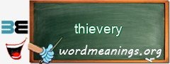 WordMeaning blackboard for thievery